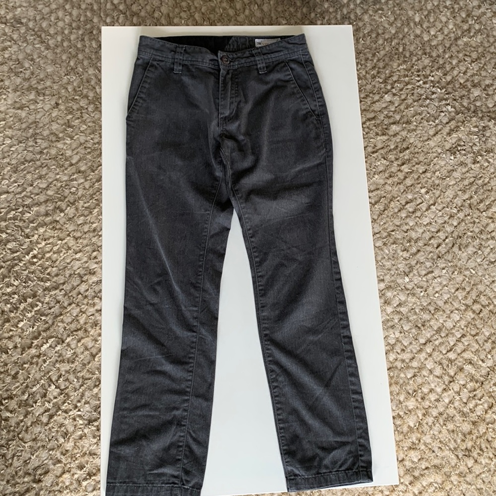 Volcom gray flat front chinos